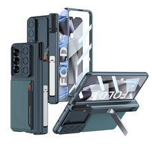 Load image into Gallery viewer, Magnetic Hinge Pen Box Lens Slide Protector Shockproof Phone Case With Screen Protector & Card Holder For Galaxy Z Fold 6