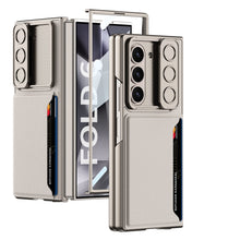 Carregar imagem no visualizador da galeria, Leather Card Holder Lens Slide Protector Shockproof Phone Case With Screen Protector For Samsung Galaxy Z Fold 6