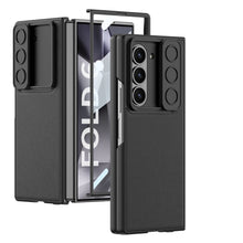 Carregar imagem no visualizador da galeria, Leather All-inclusive Lens Slide Protector Phone Case With Back Screen Protector For Samsung Galaxy Z Fold 6