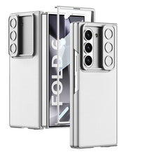 Carregar imagem no visualizador da galeria, Leather All-inclusive Lens Slide Protector Phone Case With Back Screen Protector For Samsung Galaxy Z Fold 6