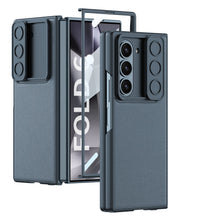 Carregar imagem no visualizador da galeria, Leather All-inclusive Lens Slide Protector Phone Case With Back Screen Protector For Samsung Galaxy Z Fold 6