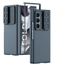 Load image into Gallery viewer, Leather All-inclusive Lens Slide Protector Phone Case With Back Screen Protector For Galaxy Z Fold 6