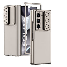 Carregar imagem no visualizador da galeria, Leather All-inclusive Lens Slide Protector Phone Case With Back Screen Protector For Samsung Galaxy Z Fold 6