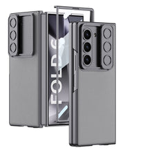 Carregar imagem no visualizador da galeria, Leather All-inclusive Lens Slide Protector Phone Case With Back Screen Protector For Samsung Galaxy Z Fold 6