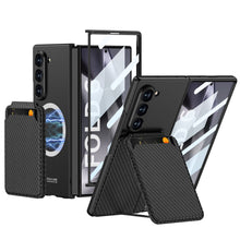 Carregar imagem no visualizador da galeria, Magnetic Card Holder Shockproof Phone Case With Screen Protector For Samsung Galaxy Z Fold6