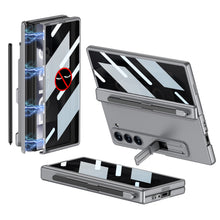 Load image into Gallery viewer, Magnetic Hinge Pen Slot Hidden Bracket All-included Case With Back Screen Protector For Galaxy Z Fold 7/6/5/4/3
