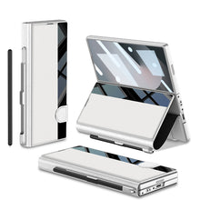 Carregar imagem no visualizador da galeria, Luxurious Leather Cover Shockproof Phone Case With Screen Protector & Pen Slot For Samsung Galaxy Z Fold6