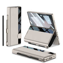 Carregar imagem no visualizador da galeria, Luxurious Leather Cover Shockproof Phone Case With Screen Protector & Pen Slot For Samsung Galaxy Z Fold6