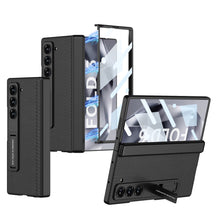 Load image into Gallery viewer, Magnetic Hinge Bracket Shockproof Leather Phone Case With Back Screen Protector For Samsung Galaxy Z Fold6