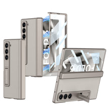 Load image into Gallery viewer, Magnetic Hinge Bracket Shockproof Leather Phone Case With Back Screen Protector For Samsung Galaxy Z Fold6