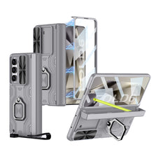 Cargar imagen en el visor de la galería, Armor Shockproof Ring Holder Pen Box Phone Case With Screen Protector For Samsung Galaxy Z Fold6