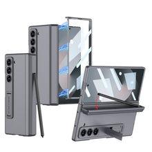 Carregar imagem no visualizador da galeria, Luxury Leather Shockproof Phone Case With Back Screen Protector For Samsung Galaxy Z Fold6