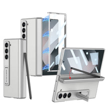 Carregar imagem no visualizador da galeria, Luxury Leather Shockproof Phone Case With Back Screen Protector For Samsung Galaxy Z Fold6