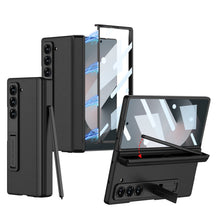 Load image into Gallery viewer, Magnetic Pen Box Shockproof Leather Phone Case With Screen Glass Protector For Galaxy Z Fold 6/5/4/3