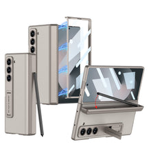 Carregar imagem no visualizador da galeria, Luxury Leather Shockproof Phone Case With Back Screen Protector For Samsung Galaxy Z Fold6
