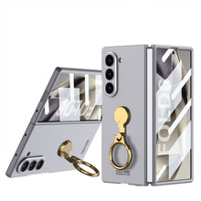 Cargar imagen en el visor de la galería, Luxury Shockproof Phone Case With Gold Ring Holder For Samsung Galaxy Z Fold 6