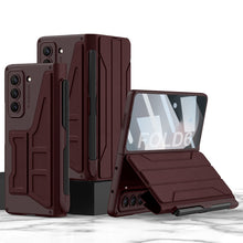 Carregar imagem no visualizador da galeria, Luxurious Suede Cover Shockproof Phone Case With Screen Protector and Pen Slot For Samsung Galaxy Z Fold6