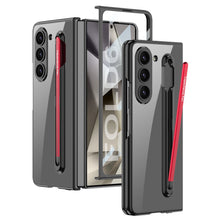 Carregar imagem no visualizador da galeria, Transparent Electroplating Protective Phone Case With Pen Tray Shell and Film For Samsung Galaxy Z Fold6