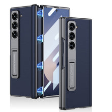 Load image into Gallery viewer, Magnetic Hinge Hidden Bracket All-included Leather Case With Back Screen Protector For Galaxy Z Fold 7/6/5
