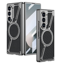 Load image into Gallery viewer, Electroplating Leather Shockproof Phone Case With Screen Protector For Galaxy Z Fold 7/6