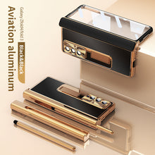 Load image into Gallery viewer, Aluminum Alloy Frame Magnetic Bracket All-Inclusive Electroplating Phone Case For Samsung Galaxy Z Fold3 Fold4 Fold5 - Mycasety Mycasety