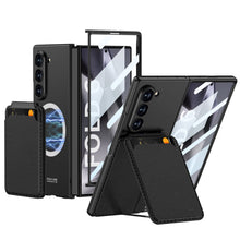 Load image into Gallery viewer, Magnetic Leather Card Holder Shockproof Phone Case With Screen Glass Protector For Galaxy Z Fold 6/5/4