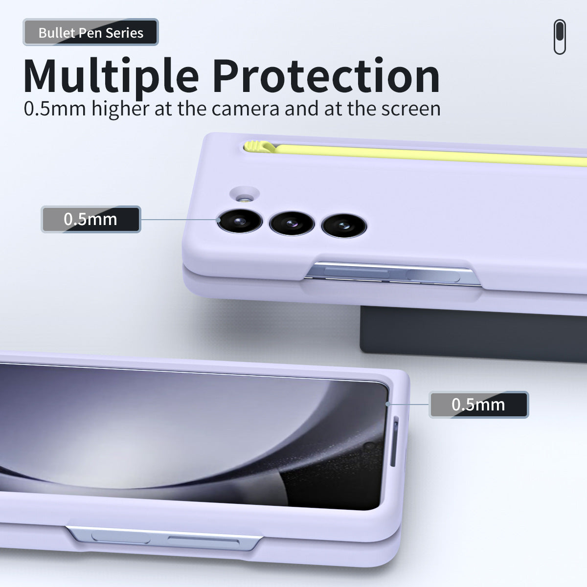 Anti-fall Protective Phone Case With Pen Tray Shell For Galaxy Z Fold 7/6/5/4/3