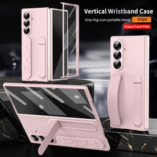 Load image into Gallery viewer, Shockproof Phone Case With Wristband Bracket Back For Galaxy Z Fold 7/6/5/4 With Screen Glass Protector