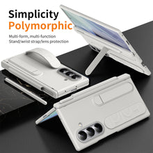 Load image into Gallery viewer, Hinge Pen Box Shockproof Phone Case With Screen Protector & Wristband Holder For Galaxy Z Fold 7/6/5/4/3
