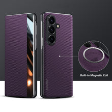Load image into Gallery viewer, Luxurious Leather Cover With Magnetic Coil & Card Holder For Galaxy Z Fold 7/6/5/4