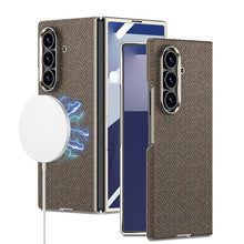 Load image into Gallery viewer, Magnetic Magsafe Leather Phone Case With Back Screen Glass For Galaxy Z Fold 7