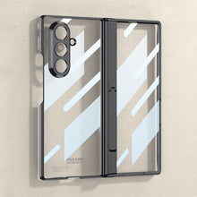 Load image into Gallery viewer, Electroplated Magnetic Hinge Clear Phone Case With Bracket For Galaxy Z Fold 7/6/5