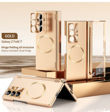Load image into Gallery viewer, Magnetic Electroplated Hinge Protection Phone Case With Stylus & Screen Film For Galaxy Z Fold7/6