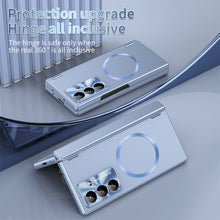 Load image into Gallery viewer, Magnetic Electroplated Hinge Protection Phone Case With Stylus & Screen Film For Galaxy Z Fold7/6