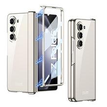Load image into Gallery viewer, Electroplated Transparent Magnetic Hinge All-included Phone Case With Back Screen Protector For Samsung Galaxy Z Fold5 Fold4 - Mycasety Mycasety
