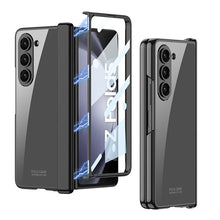 Load image into Gallery viewer, Electroplated Transparent Magnetic Hinge All-included Phone Case With Back Screen Protector For Samsung Galaxy Z Fold5 Fold4 - Mycasety Mycasety