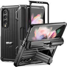 Load image into Gallery viewer, Mecha All-Inclusive Sturdy Invisible Bracket Pen Box Phone Case For Samsung Galaxy Z Fold5 Fold4 Fold3 With Back Screen Protector - Mycasety Mycasety