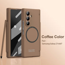 Load image into Gallery viewer, Frosted Silicone Magnetic Hinge Protective Phone Case With Pen Slot & Stylus & Glass Film For Galaxy Z Fold Series
