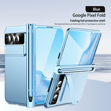 Load image into Gallery viewer, Slim Anodized Google Pixel Fold Case with Hinge Protective Screen Protector Pen Slot and Stylus - mycasety2023 Mycasety