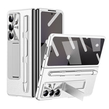 Load image into Gallery viewer, Business Electroplating Leather Phone Case With Screen Film & Stylus For Galaxy Z Fold 7/6/5/4/3