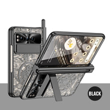 Load image into Gallery viewer, Electroplating Google Pixel Fold Case All Inclusive Double Pen Tray Hinge with Screen Protector and Free stylus - Mycasety Mycasety