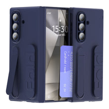 Load image into Gallery viewer, Business Wristband Bracket Hinge Protective Phone Case With Glass Film & Card Holder For Galaxy Z Fold 7/6/5/4