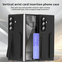Load image into Gallery viewer, Shockproof Wristband Bracket Phone Case With Glass Film & Card Holder For Galaxy Z Fold 7/6/5/4