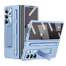Load image into Gallery viewer, Business Electroplating Leather Phone Case With Screen Film & Stylus For Galaxy Z Fold 7/6/5/4/3