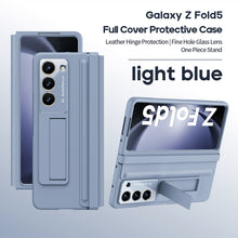Load image into Gallery viewer, Leather Anti-fall Protective Pen Slot Phone Case With Front Protection Film & Stylus For Samsung Galaxy Z Fold5 Fold4 - Mycasety Mycasety