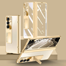 Load image into Gallery viewer, Electroplate Aluminum Bracket Lens Protection Phone Case For Samsung Galaxy Z Fold5 Fold4 - Mycasety Mycasety