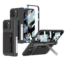 Load image into Gallery viewer, Magnetic Folding All-inclusive Leather Case With Tempered Film For Google Pixel 9 Pro Fold With Damped Folding Bracket & Card Holder