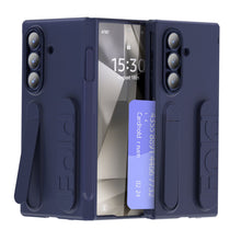 Load image into Gallery viewer, Business Wristband Bracket Hinge Protective Phone Case With Glass Film & Card Holder For Galaxy Z Fold 7/6/5/4