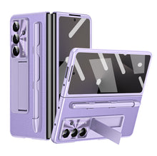 Load image into Gallery viewer, Business Electroplating Leather Phone Case With Screen Film & Stylus For Galaxy Z Fold 7/6/5/4/3