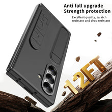 Load image into Gallery viewer, Shockproof Wristband Bracket Phone Case With Glass Film & Card Holder For Galaxy Z Fold 7/6/5/4